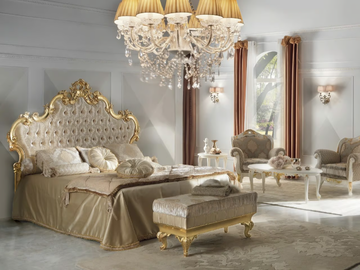 DIAMANTE - Wooden double bed with tufted headboard by CASA +39 - view 3